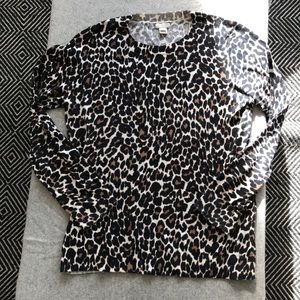 J. Crew leopard cotton sweater